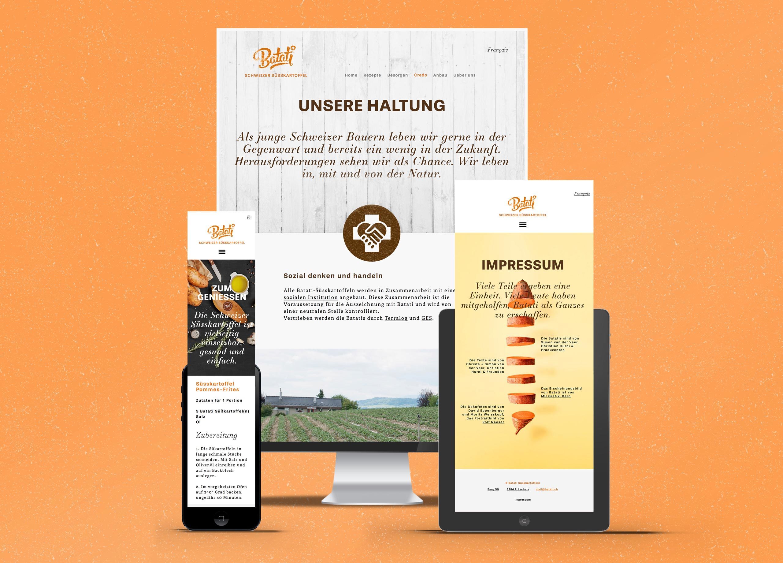 Batati Web MHG Bern / Grafikdesign