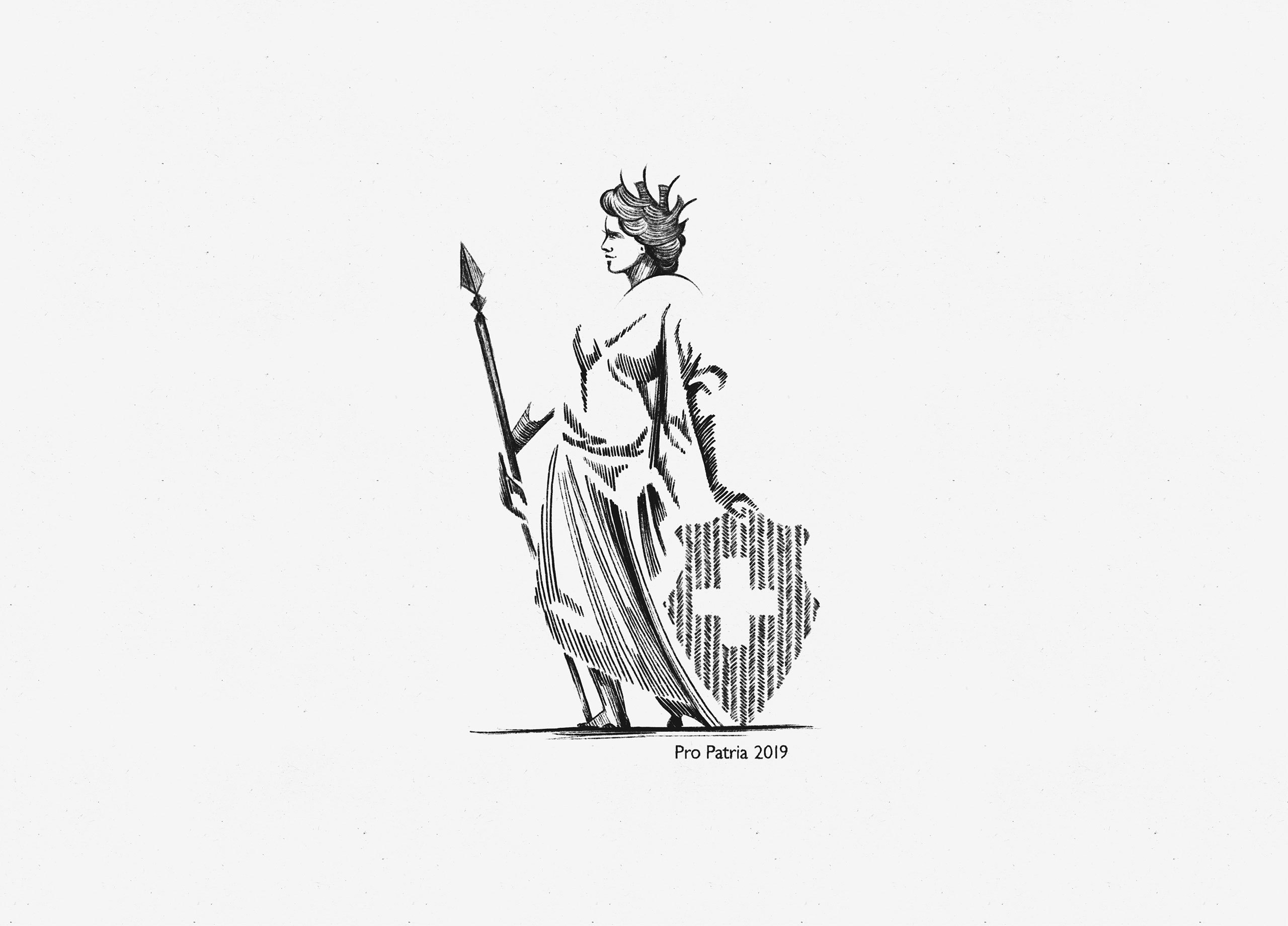 Propatria Briefmarke Schweizer Flagge 04 MHG Bern / Grafikdesign