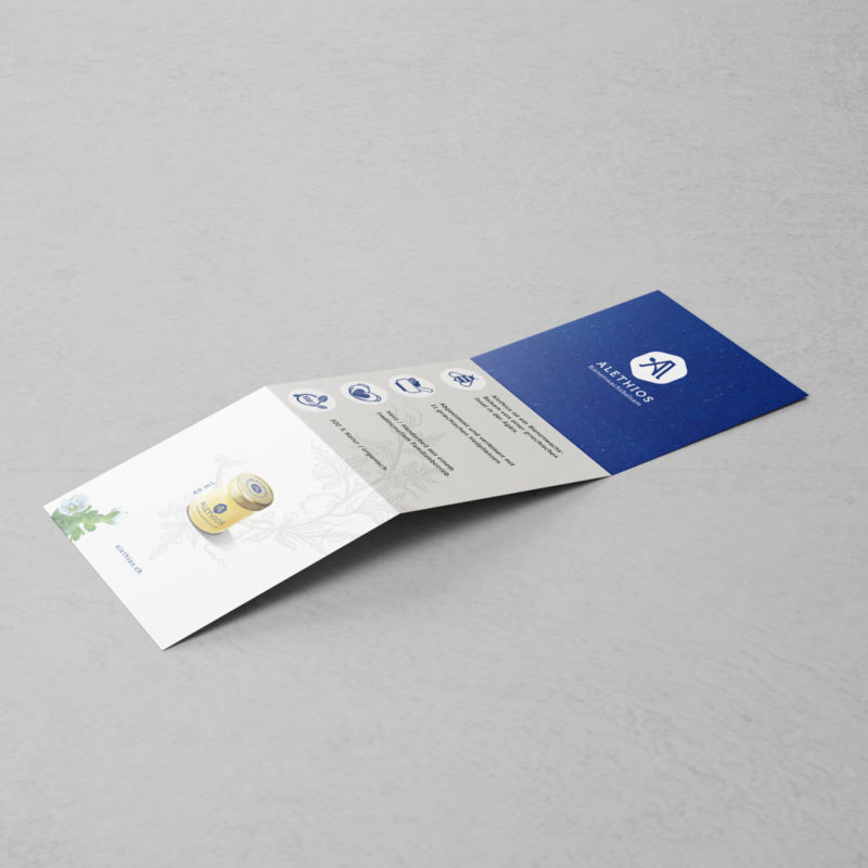 Alethios Leporello 02 MHG Bern / Grafikdesign