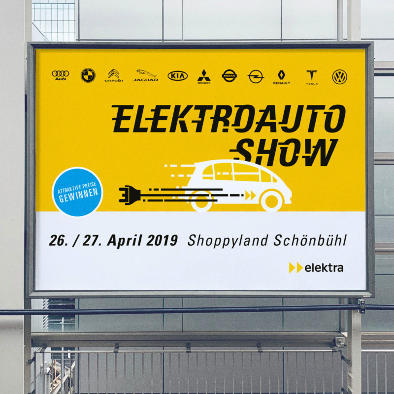 Elektra Elektroauto Show Plakat MHG Bern / Grafikdesign
