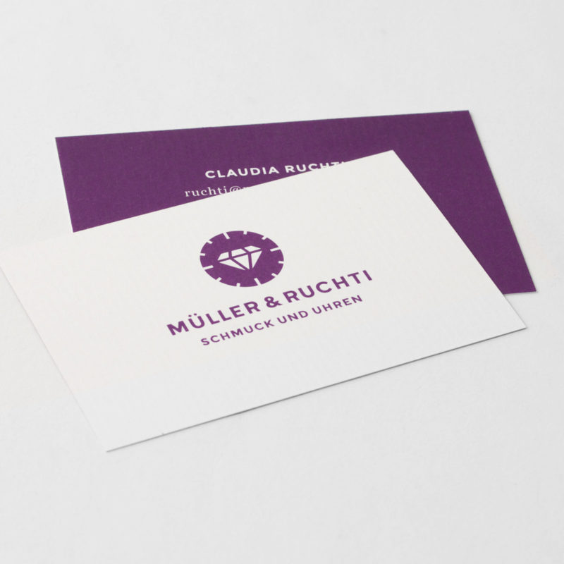 Muellerruchti Visitenkarte MHG Bern / Grafikdesign