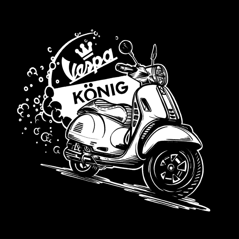 Vespacenter Bern Vespa Gts 300 Illustration 2020 01 MHG Bern / Grafikdesign