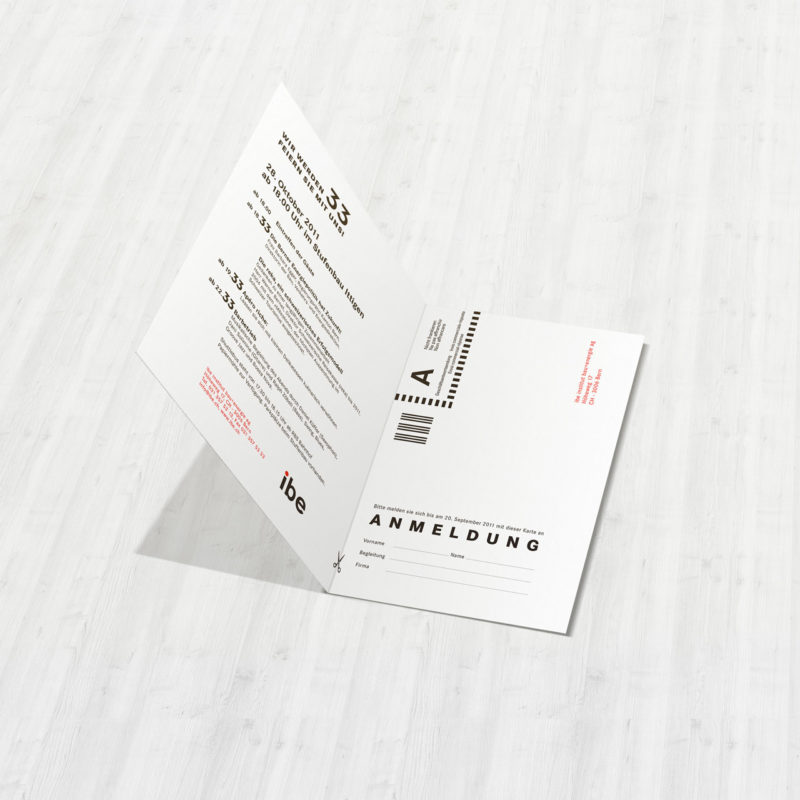 Ibe Einladung 04 MHG Bern / Grafikdesign